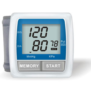큰 LCD 디스플레이 및 플라스틱 집을 가진 가정 손목 혈압 감시자